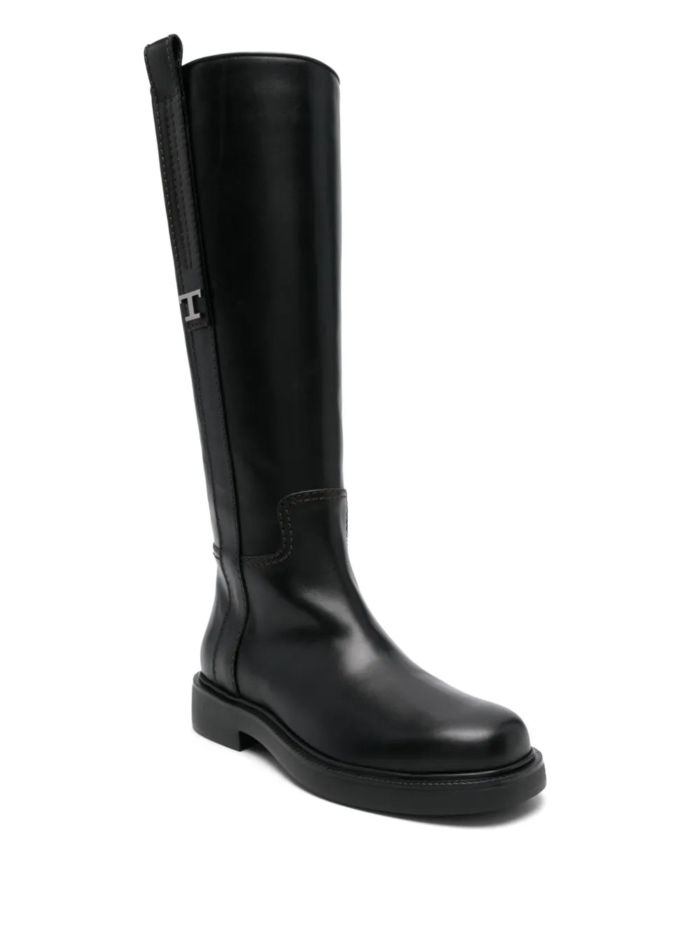 Tod's logo-plaque knee boots