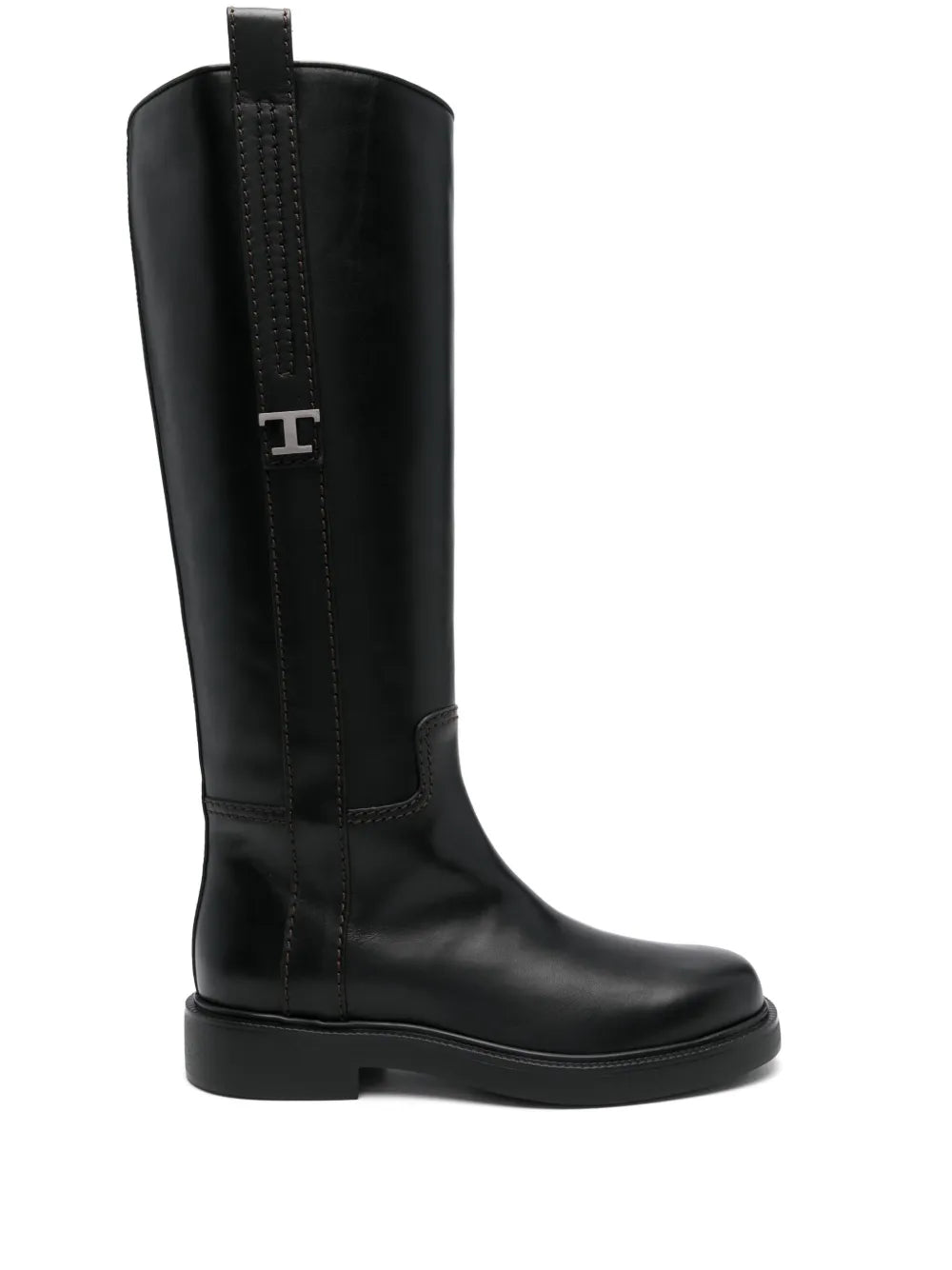 Tod's logo-plaque knee boots
