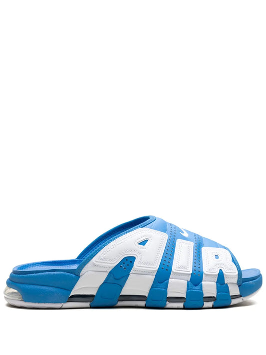 Nike Air More Uptempo "University Blue/White" slides