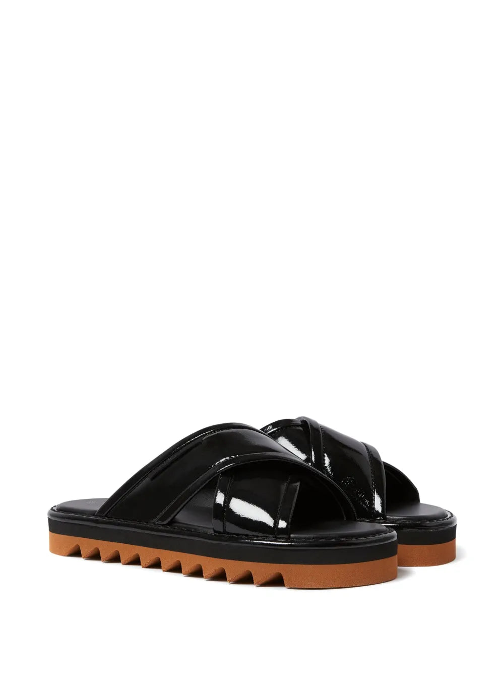 Stella McCartney patent-finish slides