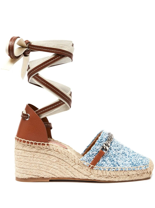 Stella McCartney Gaia Denim Boucle espadrilles