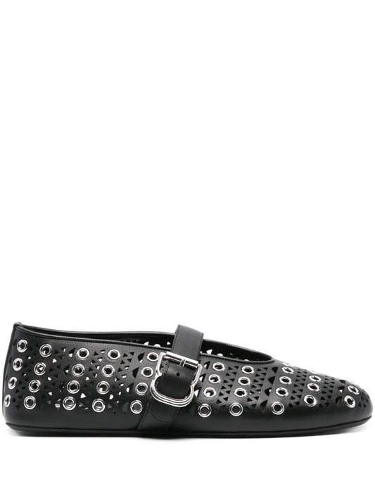Alaïa eyelet-embellished ballet flats