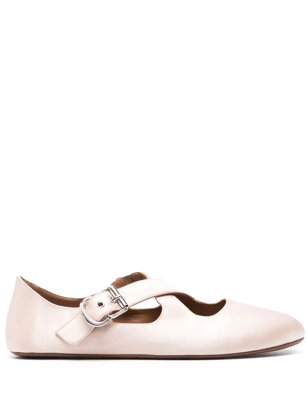 Alaïa criss-cross satin ballet flats 