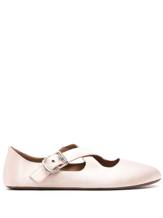Alaïa criss-cross satin ballet flats 