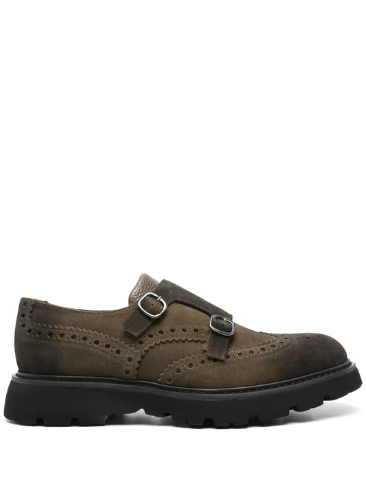 Doucal's suede monk shoes