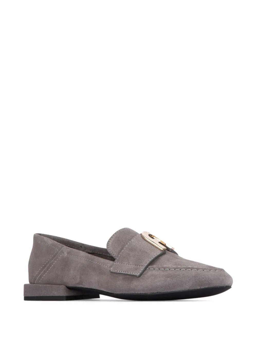 Furla plaque suede loafers