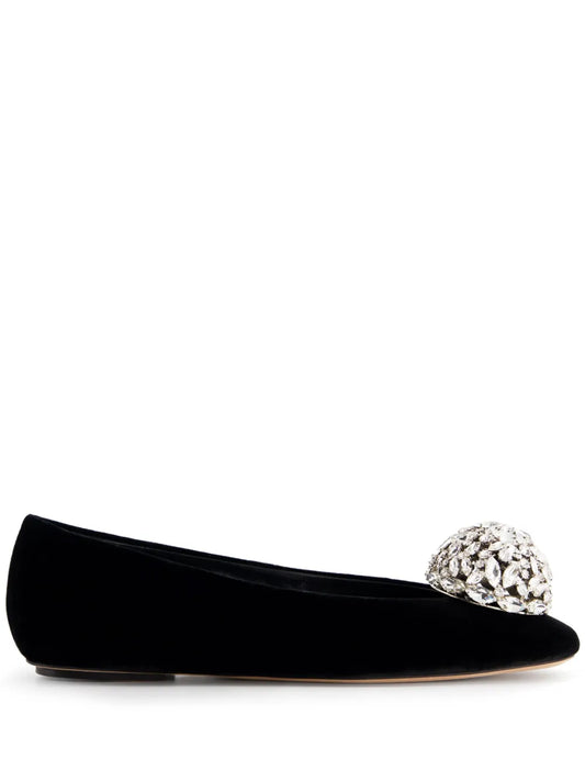 Giambattista Valli crystal-embellished ballerina shoes