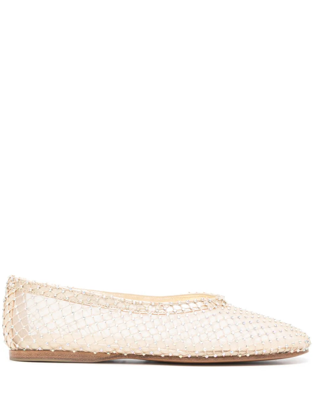 Forte Forte rhinestone-embellished mesh ballerina shoes