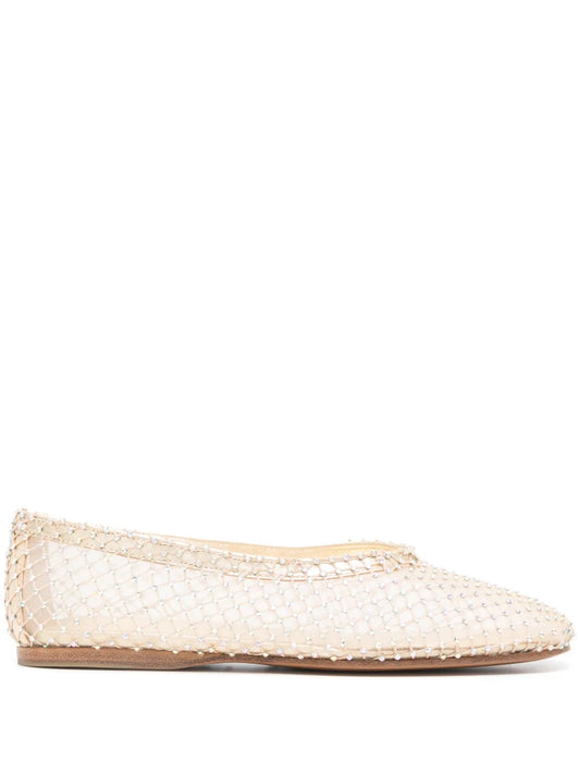 Forte Forte rhinestone-embellished mesh ballerina shoes