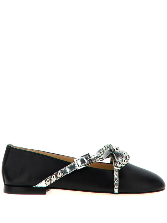 MACH & MACH stud-embellished ballet flats
