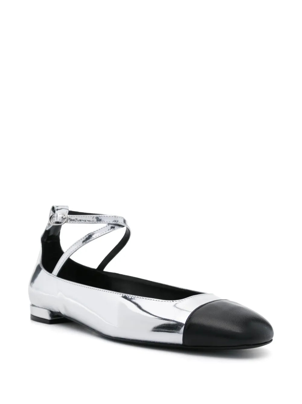 Stuart Weitzman patent leather ballerina shoes 