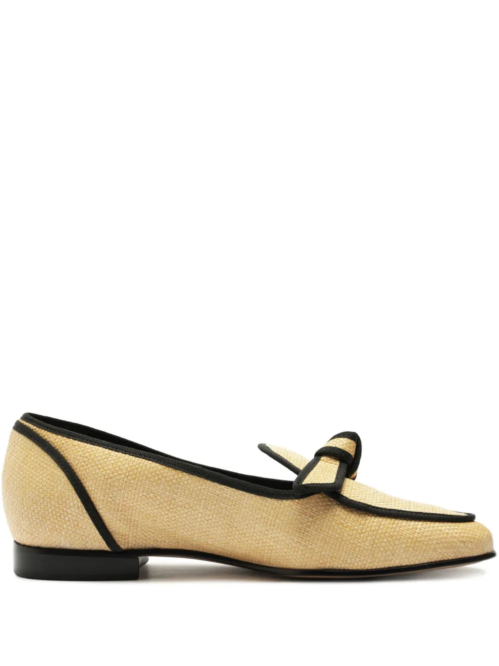Alexandre Birman grosgrain-trim raffia loafer