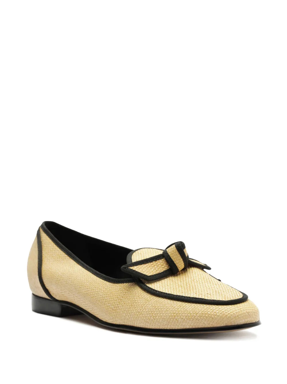 Alexandre Birman grosgrain-trim raffia loafer