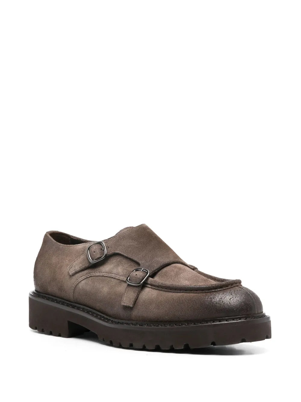 Doucal's suede monk shoes