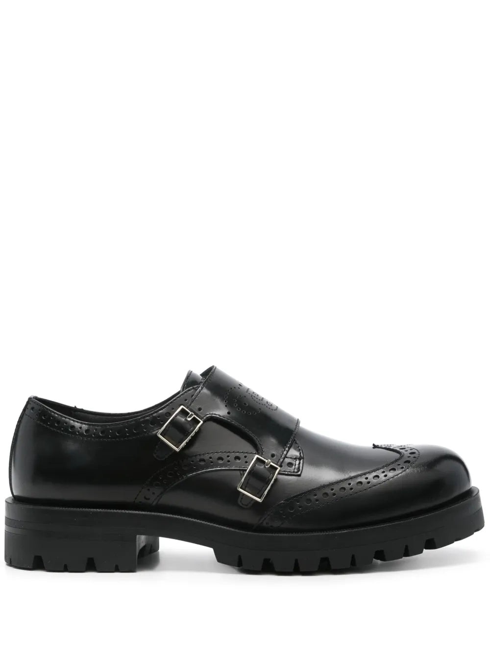 BOSS punched-holes monk shoes