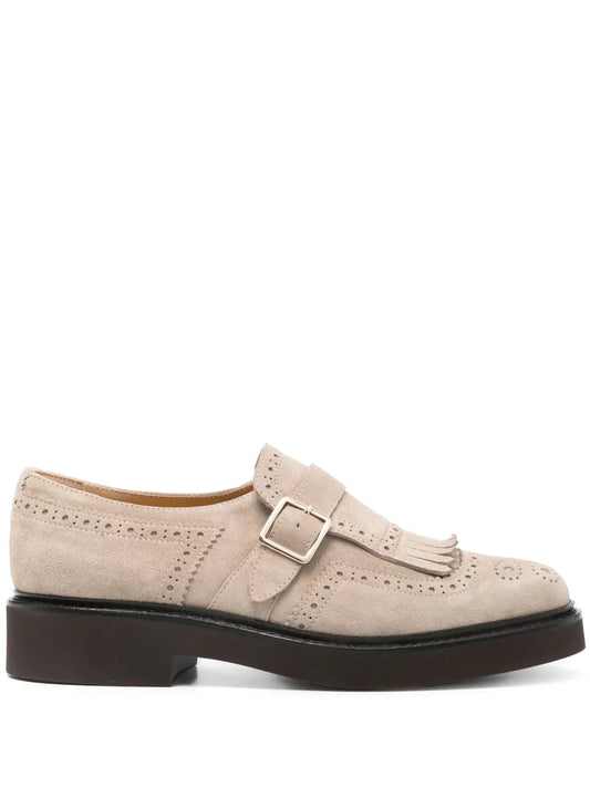 Doucal's monk-strap suede brogues