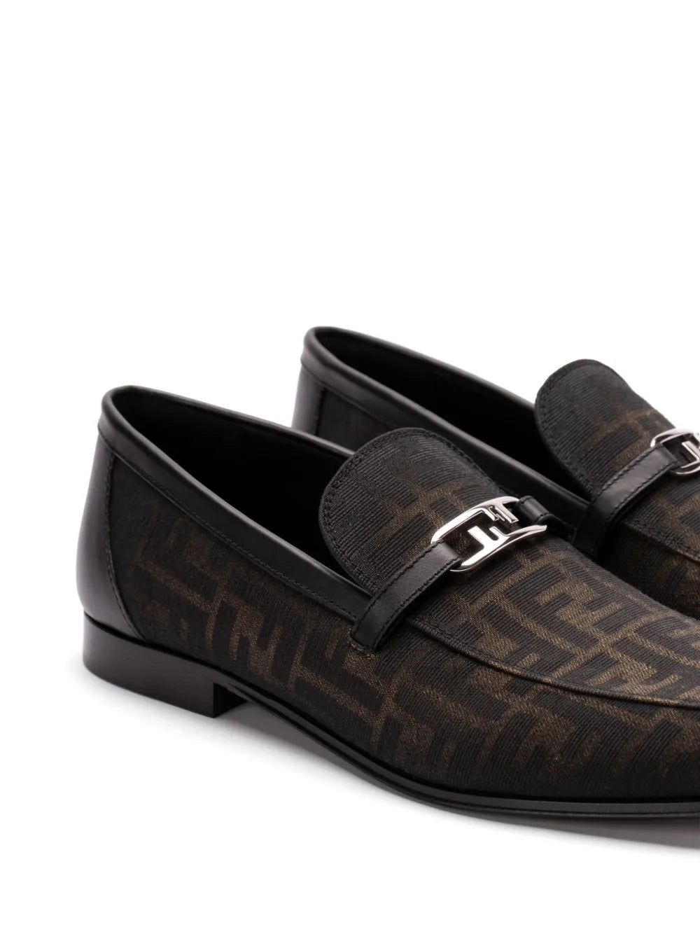 FENDI logo-jacquard loafers