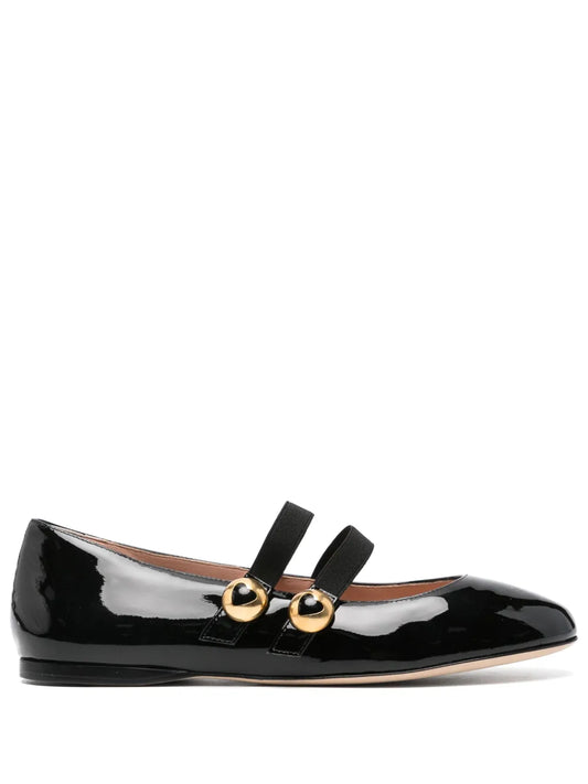 Moschino patent-leather ballet flats