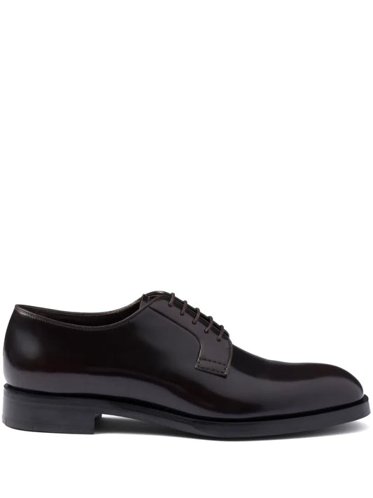 Prada brushed lace-up shoes