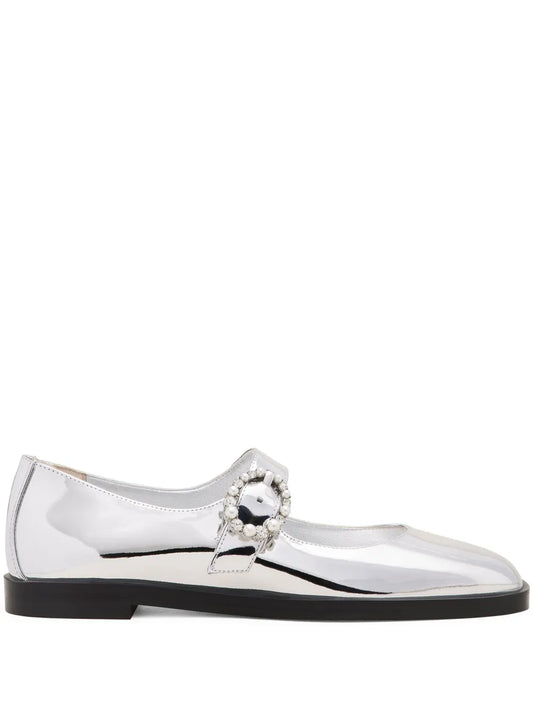 Stuart Weitzman Loralei Crystal ballerina shoes