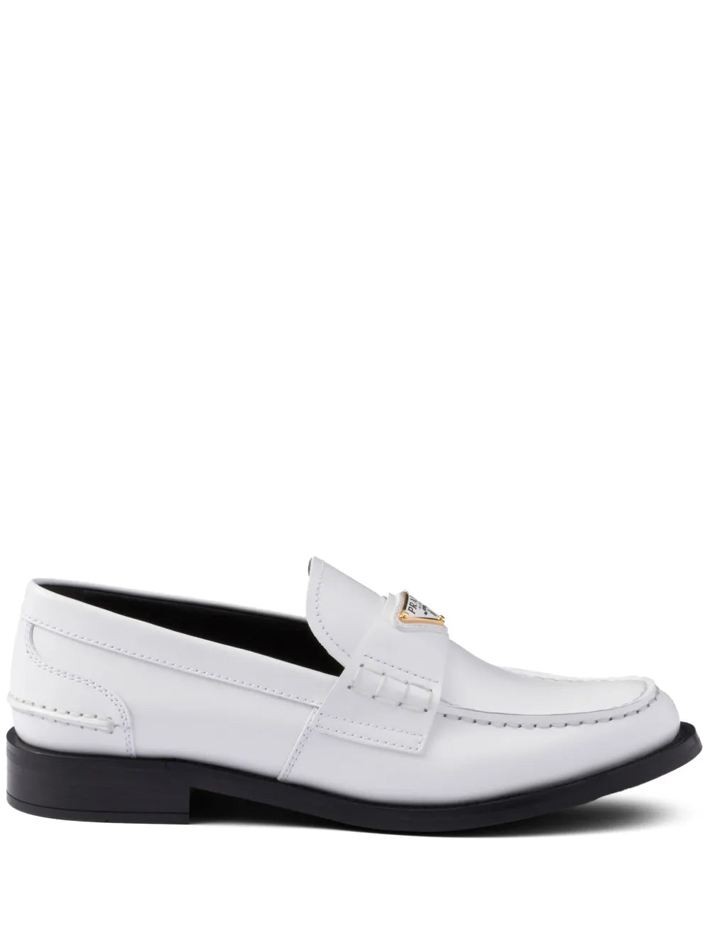 Prada brushed leather loafers