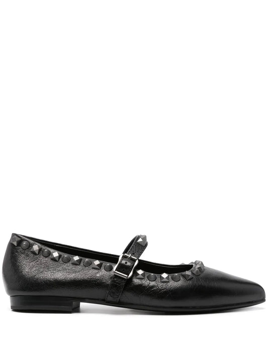 Ash stud-embellished ballerina shoes