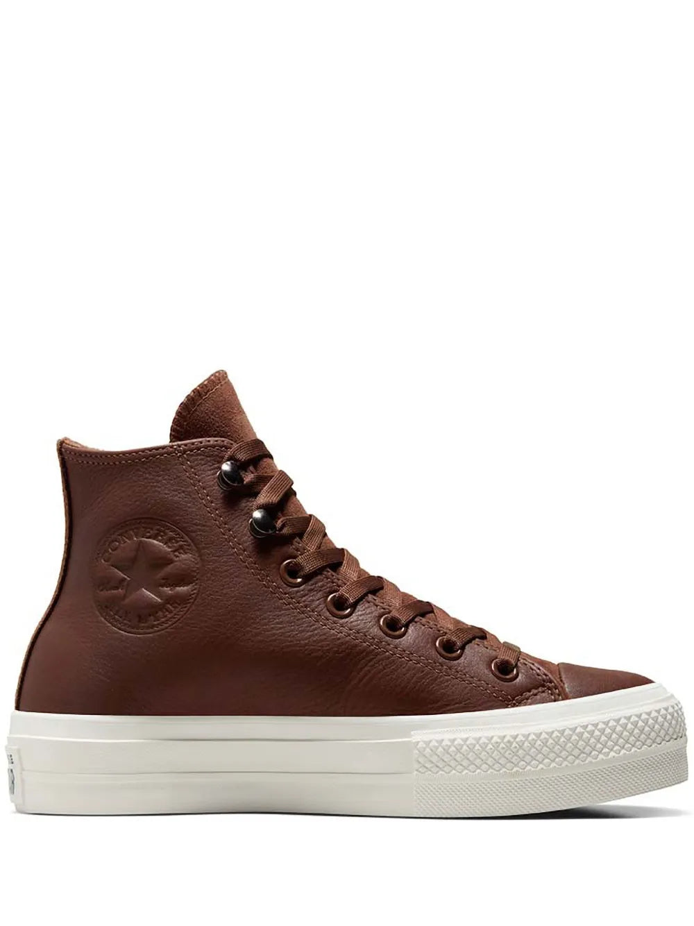 Converse platform leather hi-top sneakers