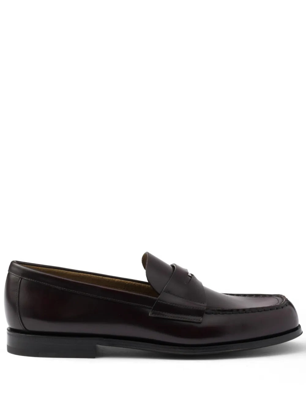 Prada brushed leather loafers