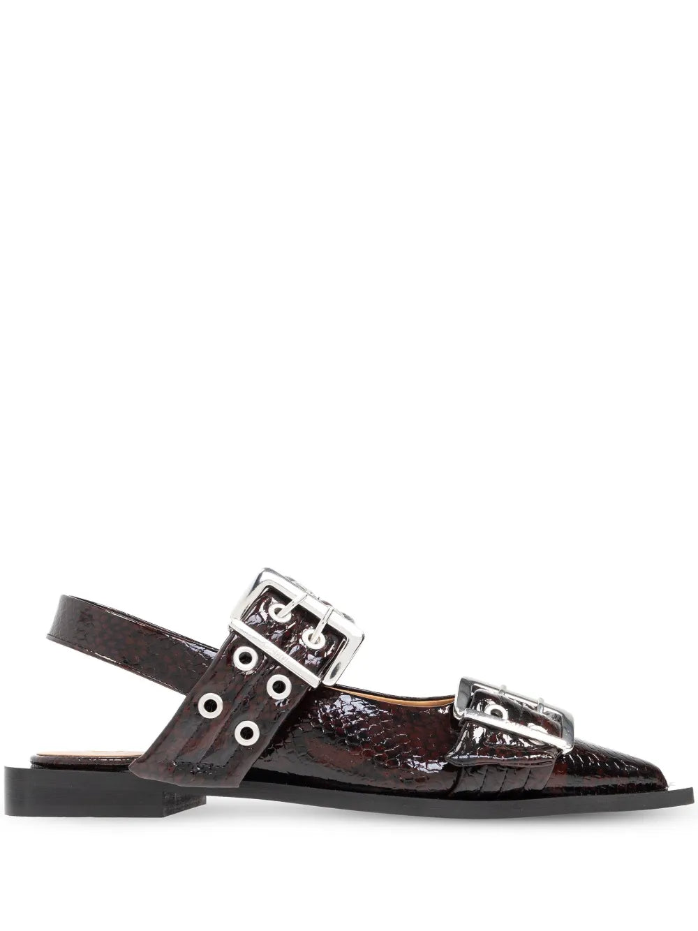 GANNI buckle ballet flats