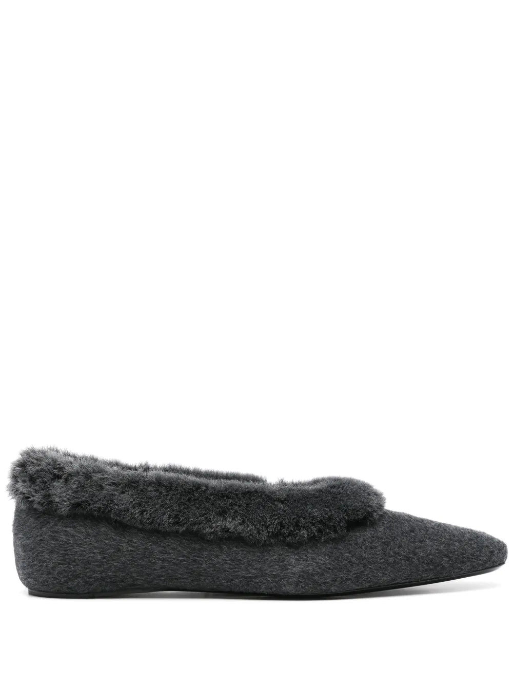 TOTEME shearling-trim ballerinas