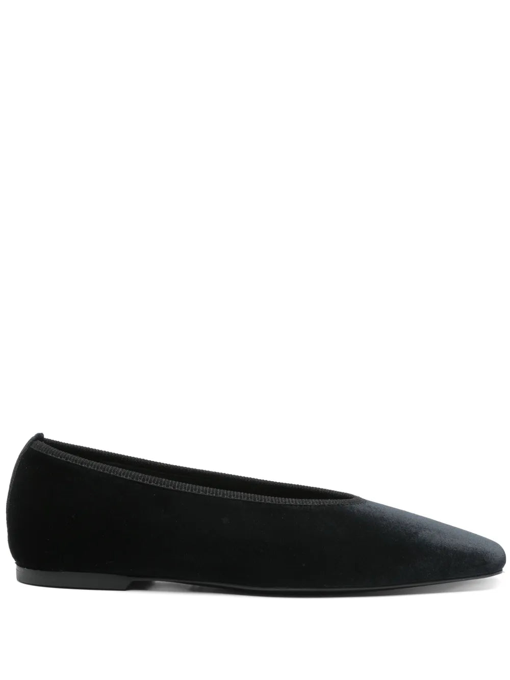 TOTEME Minimalist velvet ballerina shoes 