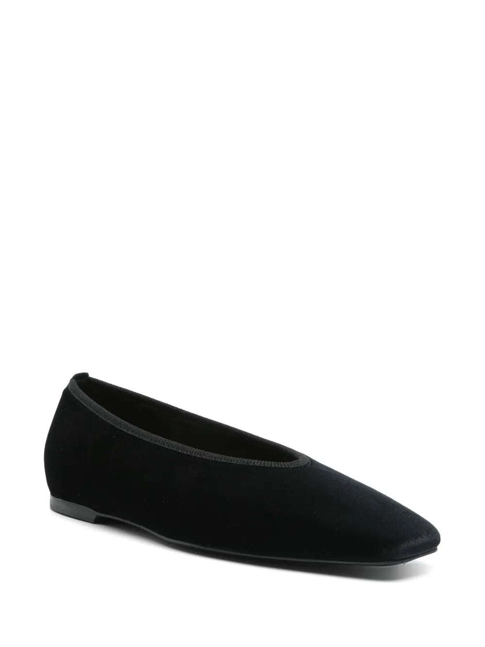 TOTEME Minimalist velvet ballerina shoes 