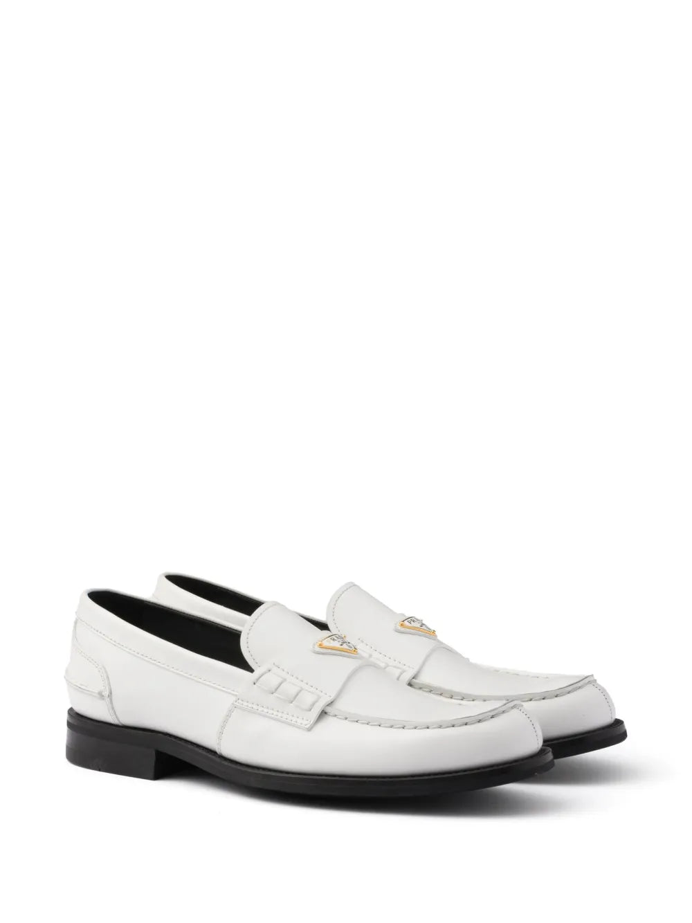 Prada leather loafers