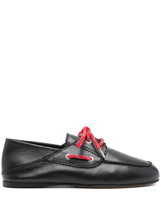SANDRO leather boat shoes