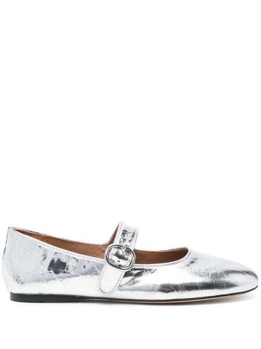 SANDRO metallic ballet flats