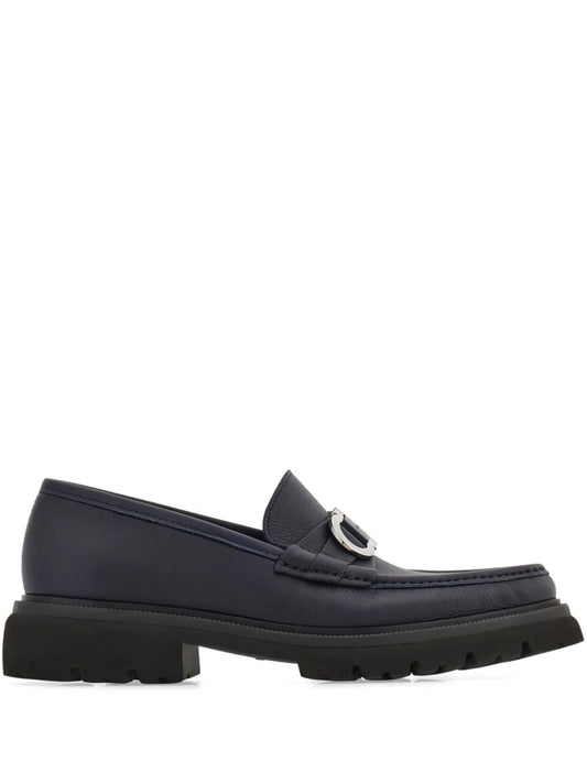 Ferragamo Gancini-plaque leather loafers