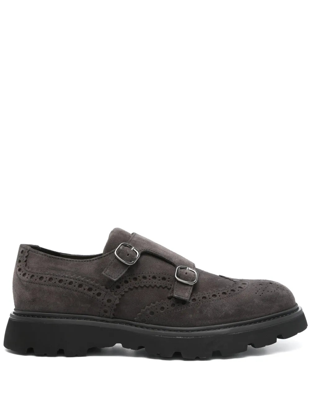 Doucal's perforated-detailed monk shoes