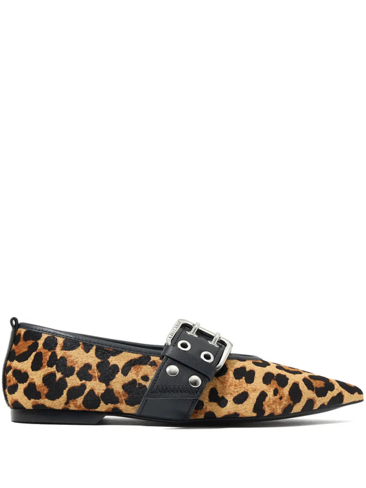 Bimba y Lola leopard-print ballerina shoes 