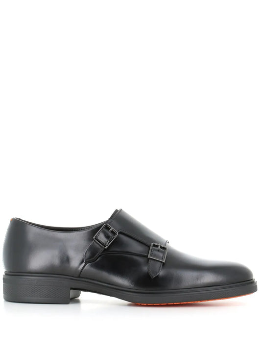 Santoni double-buckle monk shoes