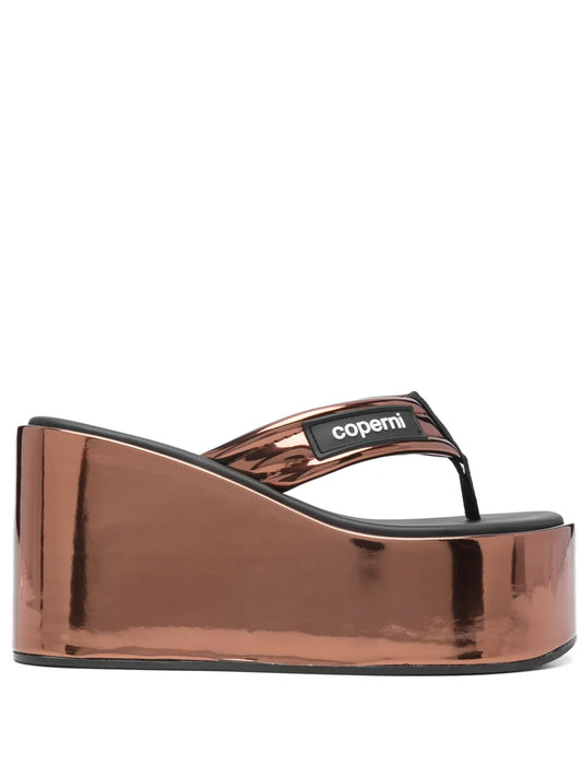 Coperni 95mm metallic-effect flip-flops