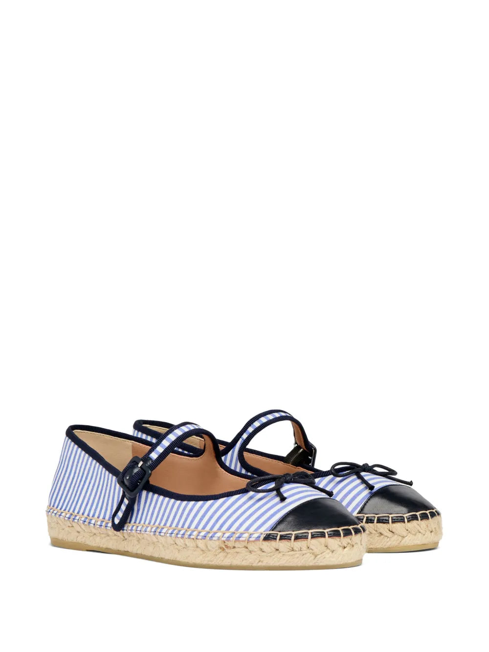 Malone Souliers striped flat espadrilles