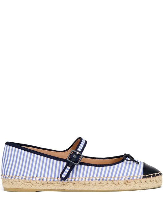 Malone Souliers striped flat espadrilles