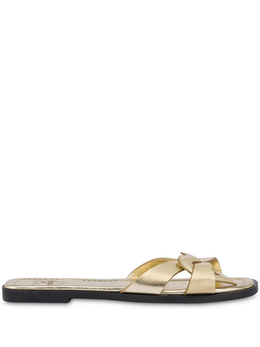 Love Moschino leather slides