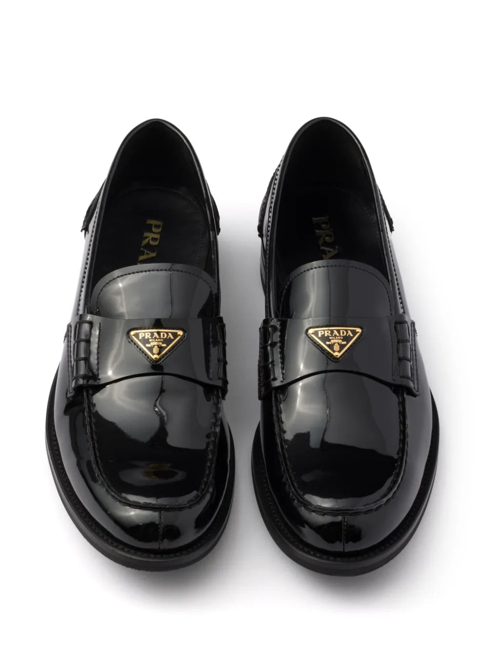 Prada brushed leather loafers