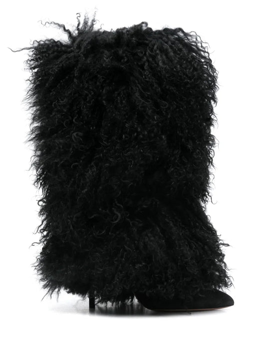 Paris Texas 105mm Furry Stiletto boots