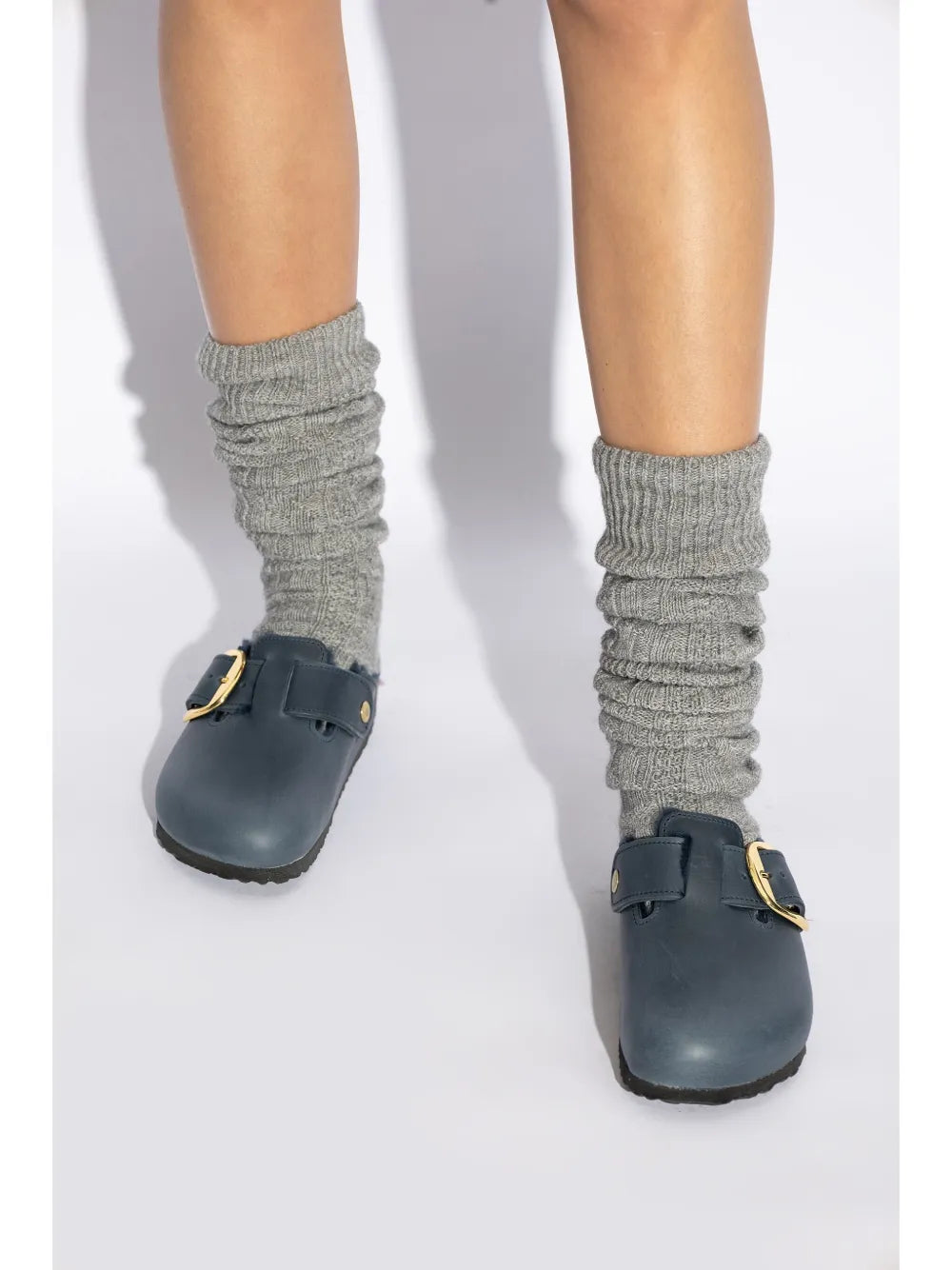 Birkenstock Boston Big Buckle Shearling slides