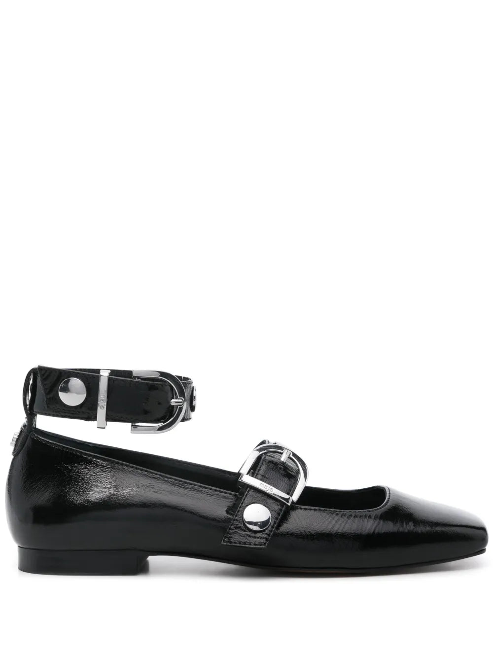 Maje patent-leather ballerina shoes 