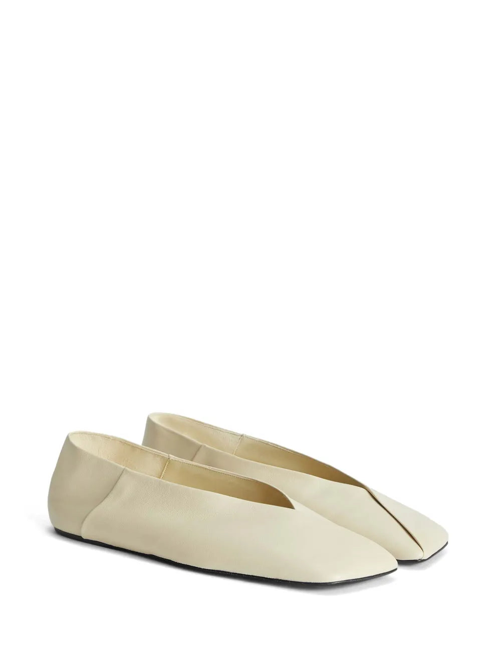 Jil Sander leather ballerina shoes