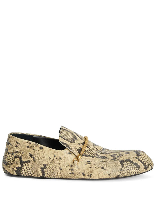 Jil Sander snakeskin-effect loafers
