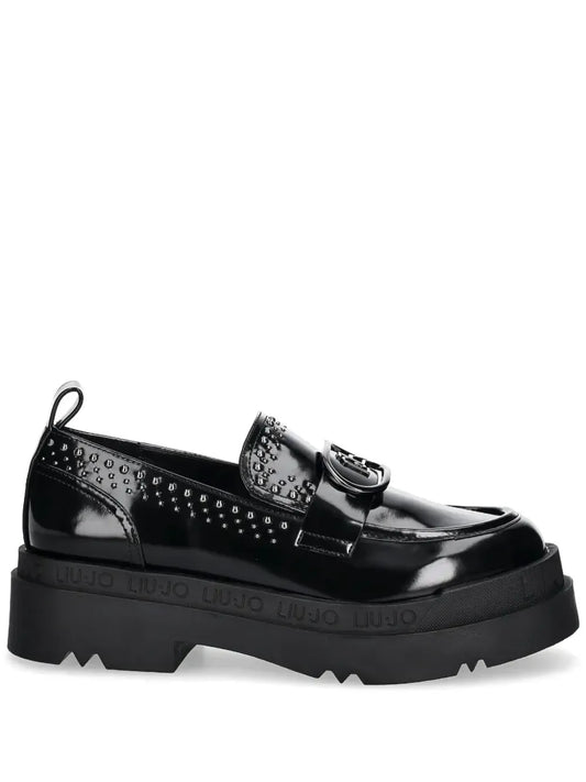 LIU JO 50mm stud-detail loafers